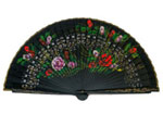 Openwork Black Fan with floral design on both sides Ref. 1123 4.960€ #503281123