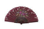 Hand painted fan with Maroon lace. ref. 150 42.893€ #501025557150GRNTENCJ