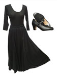 Flamenco Dance Beginner Pack for Girls. Godets Skirt, Leather Shoes with Nails and Black Leotard 39.256€ #50034PCKQZPLCCM