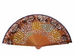 Hand Painted Sycamore Fan in Shades of Brown