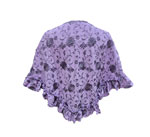 Embroidered small shawl with flounce. Lilac 57.851€ #51225PCVLMLV