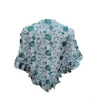 Embroidered Small Shawl with Ruffle. Water Green 57.851€ #51225PCVLVRDAG