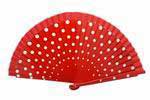 Red Fan in Wood Painted With White Polka Dots on Both Sides 5.455€ #505804390