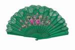 Hand painted fan with green lace. ref. 150ENCJ 42.893€ #501025557150VRDENCJ