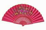 Fuchsia Hand-Painted Fan With Golden Piping. ref. 150 42.149€ #501021000150FX