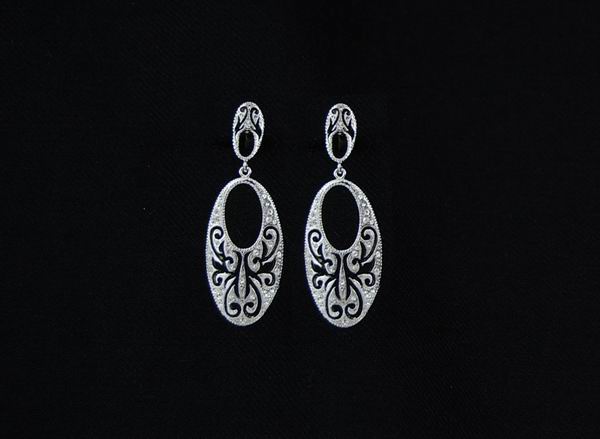Pendientes para Novia en Rodio y Cristales de Swarovski. Ref. 51210