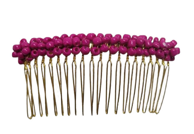 Small Comb with Bougainvillea Little Balls
