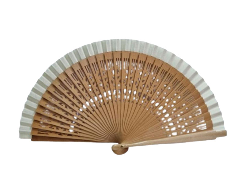 Natural Colour Openwork Sycamore Fan for Handbags. Ref. 100