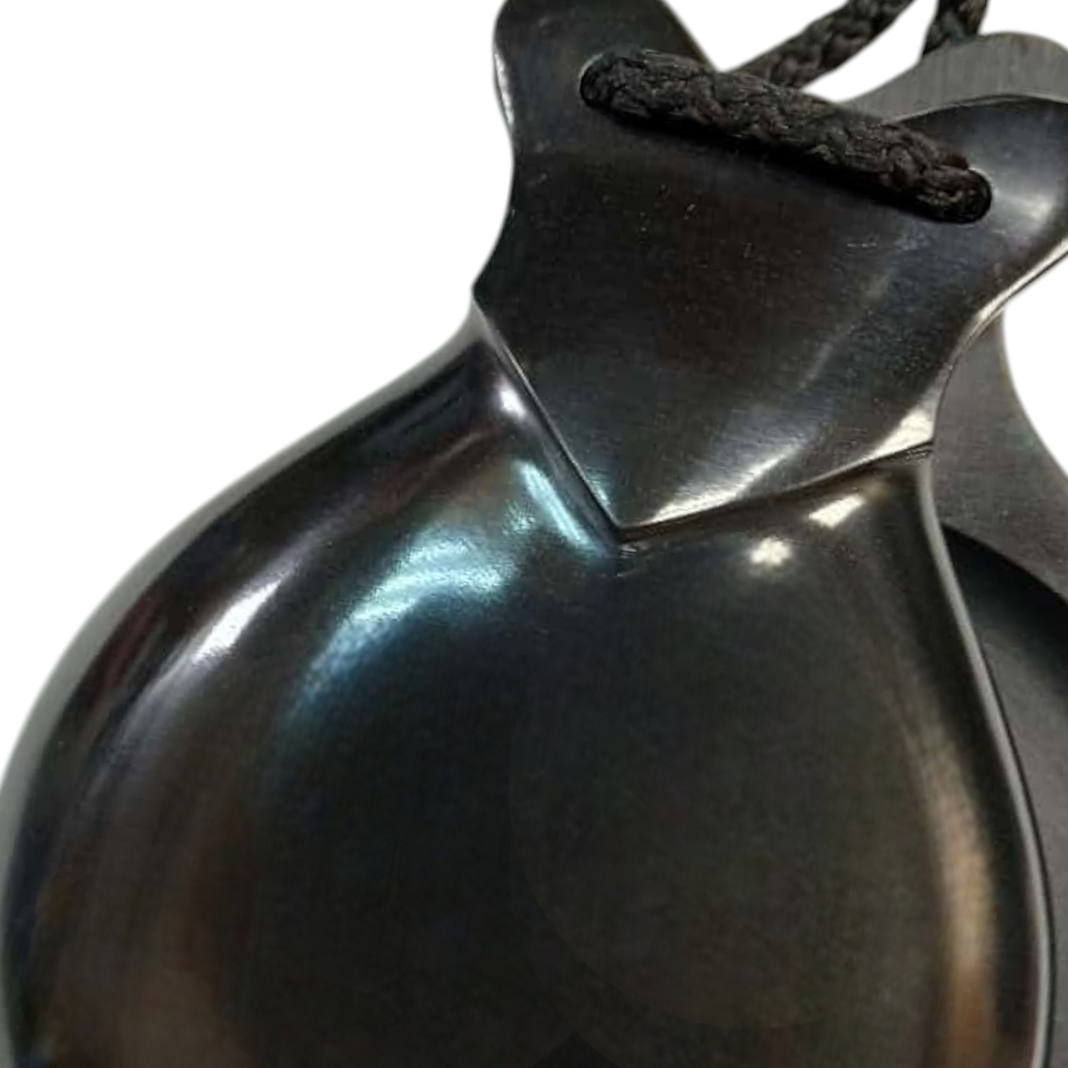 プロ用ブラックファイバーグラス製カスタニェージャス。サイズ1