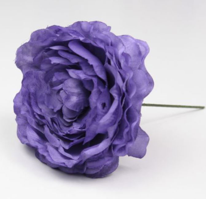 Flamenco Ranunculus flower Malaga. Purple. 9cm