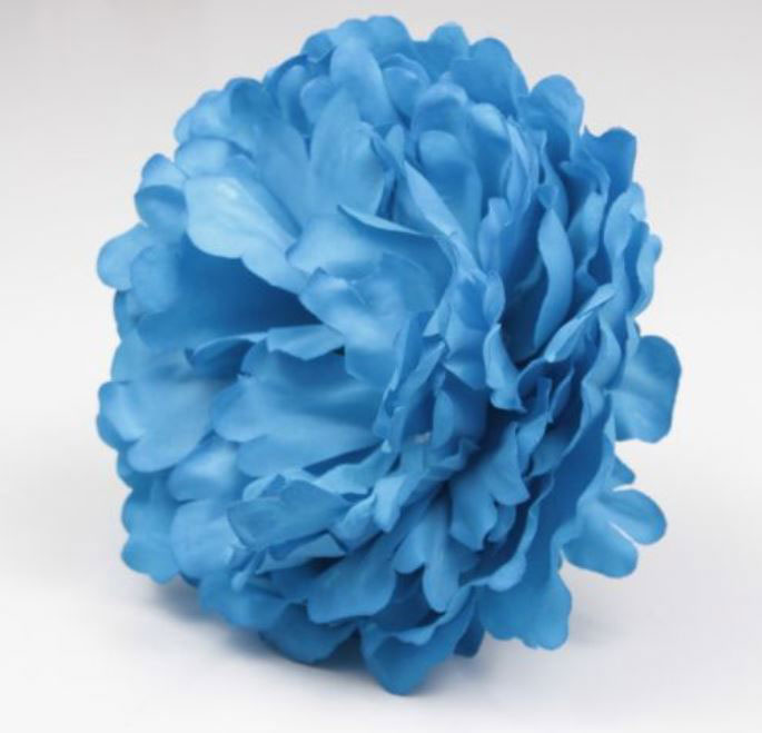 Peony Flower Paris Turquoise Colour. 16cm