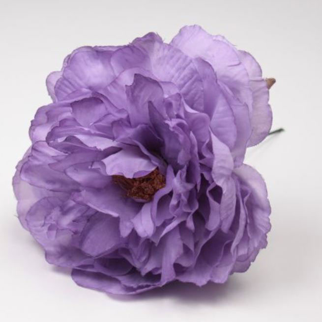 Flores de Flamenca Peonia Sanlucar. 12cm. Morado 