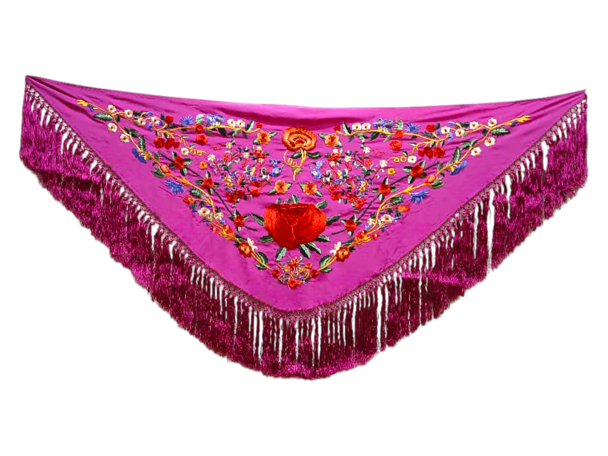 Châle flamenco brodé de fleurs