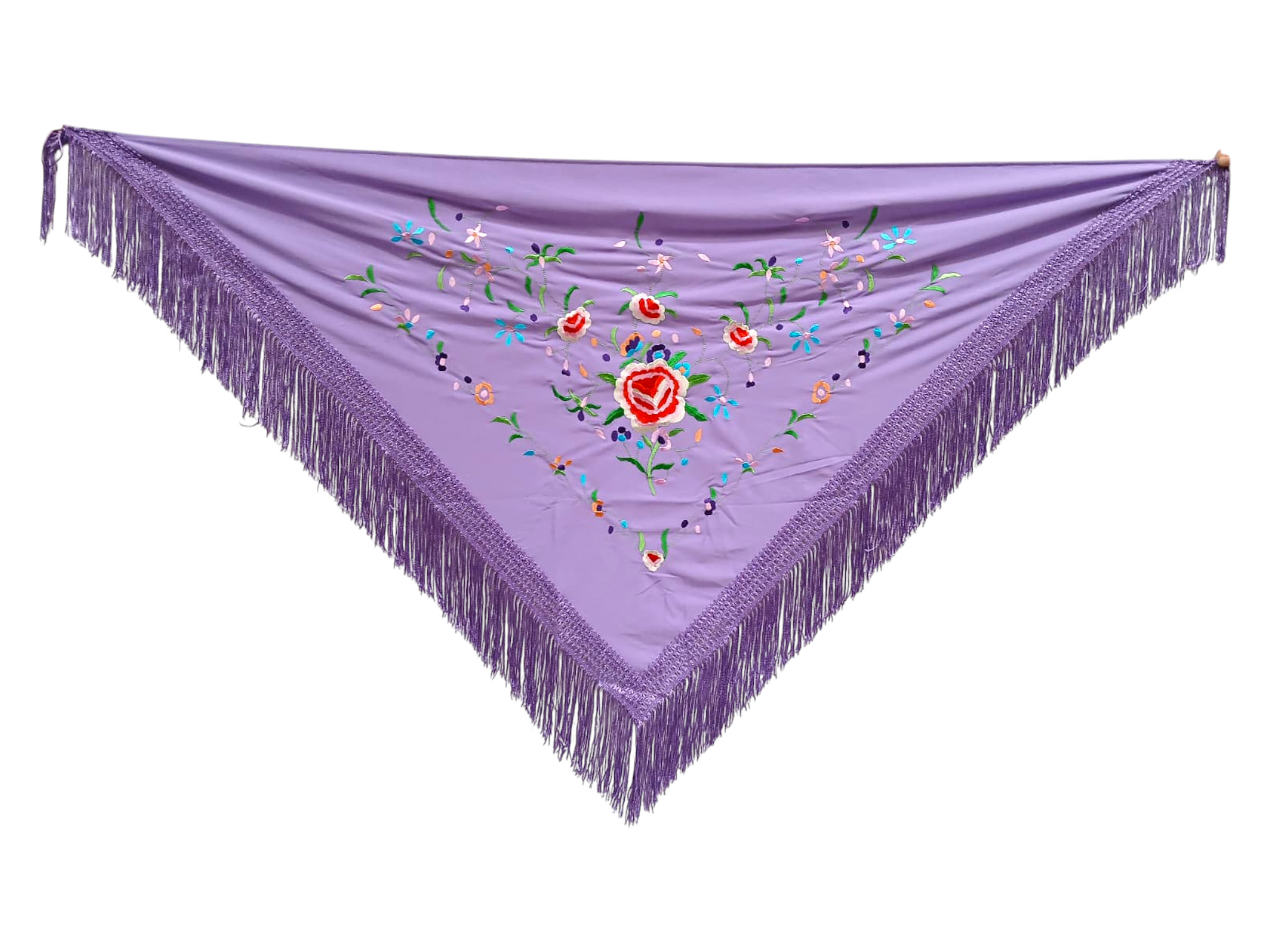 Mantoncillo bordado económico - malva bordado en colores