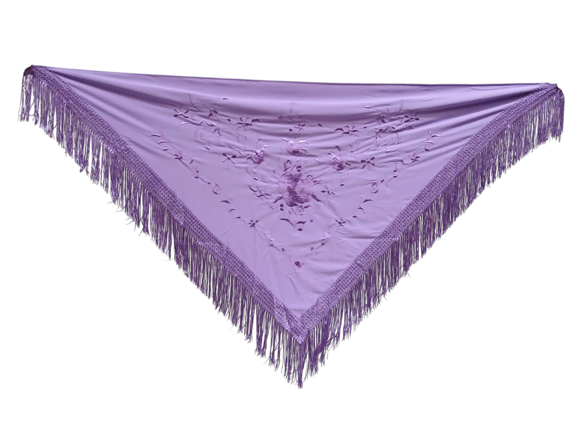 Mantoncillo bordado económico - malva bordado en malva