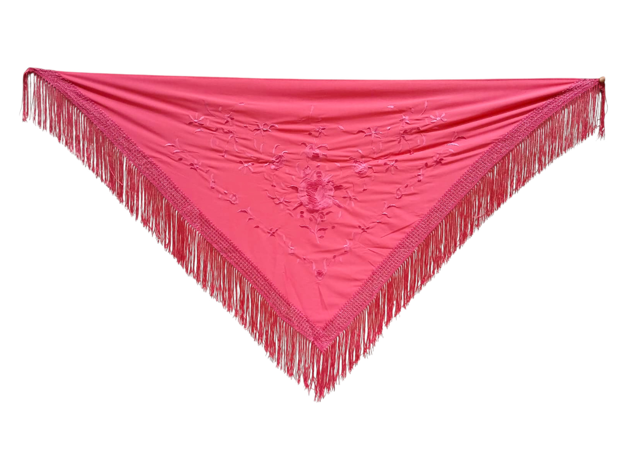 経済的刺繍ショール - ピンクの刺繍のピンク