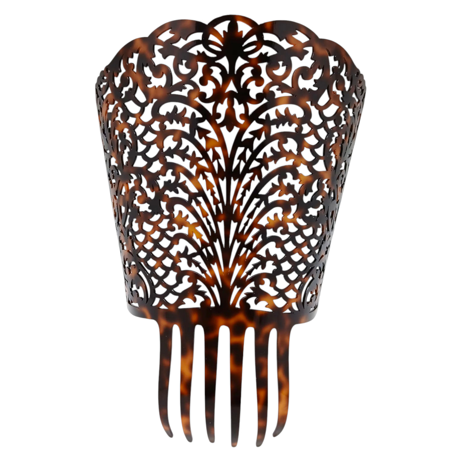 Peineta Artesanal de Concha para Adolescente. Complemento para Mantilla. Ref. C094P