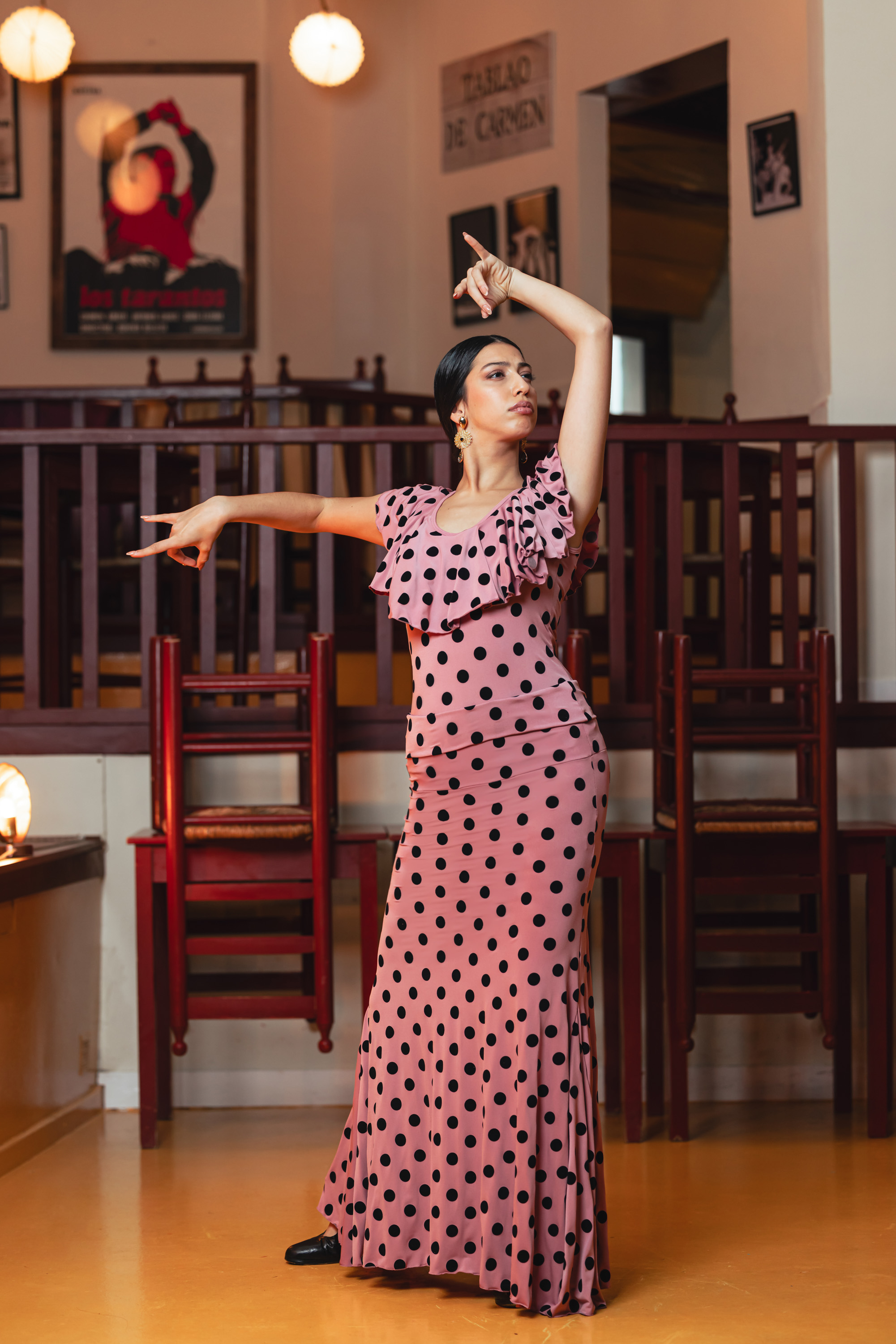 Falda Flamenca Mirabel Punto Elástico Estampado. Davedans