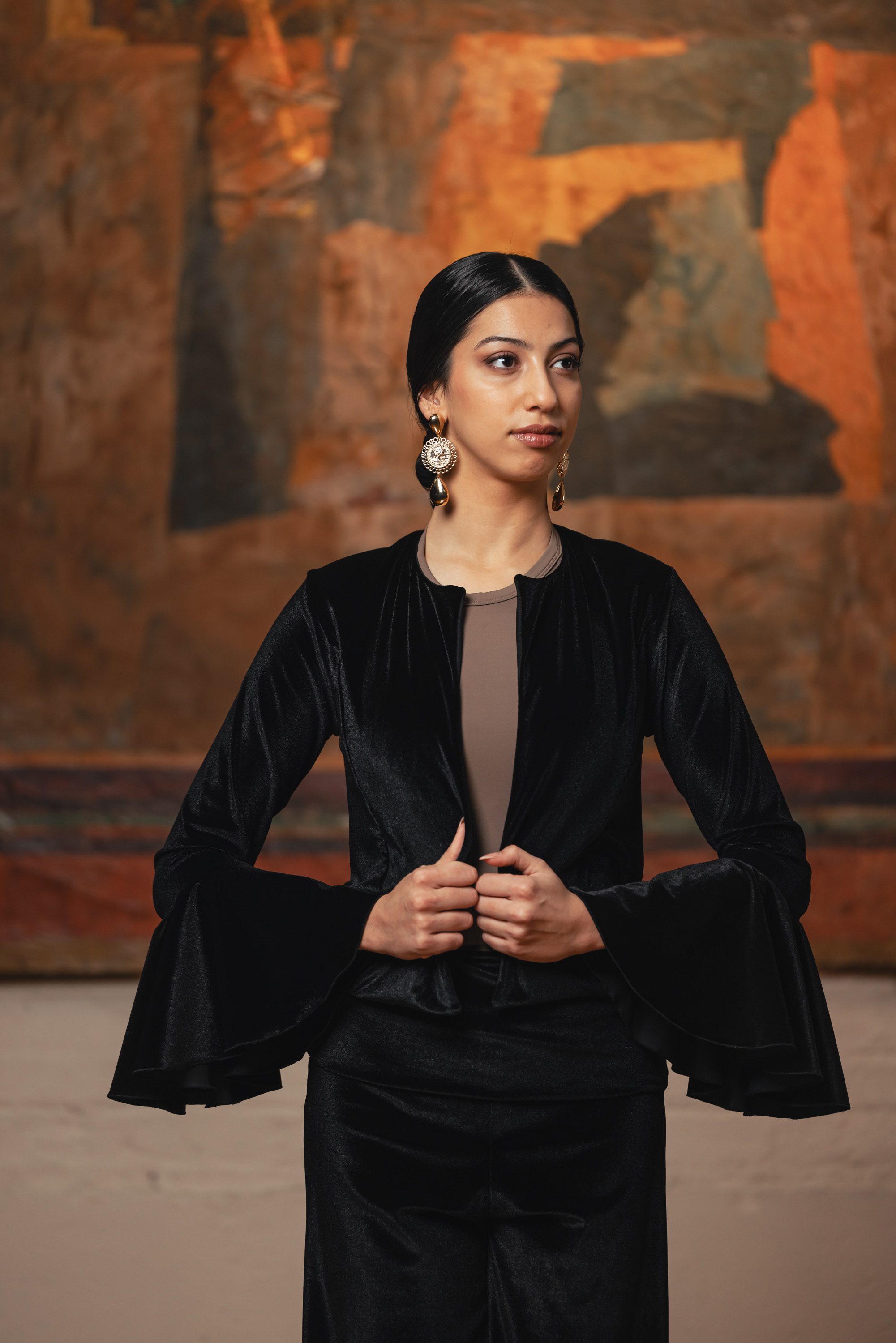 Chaqueta Torera Plazuela de terciopelo. Davedans