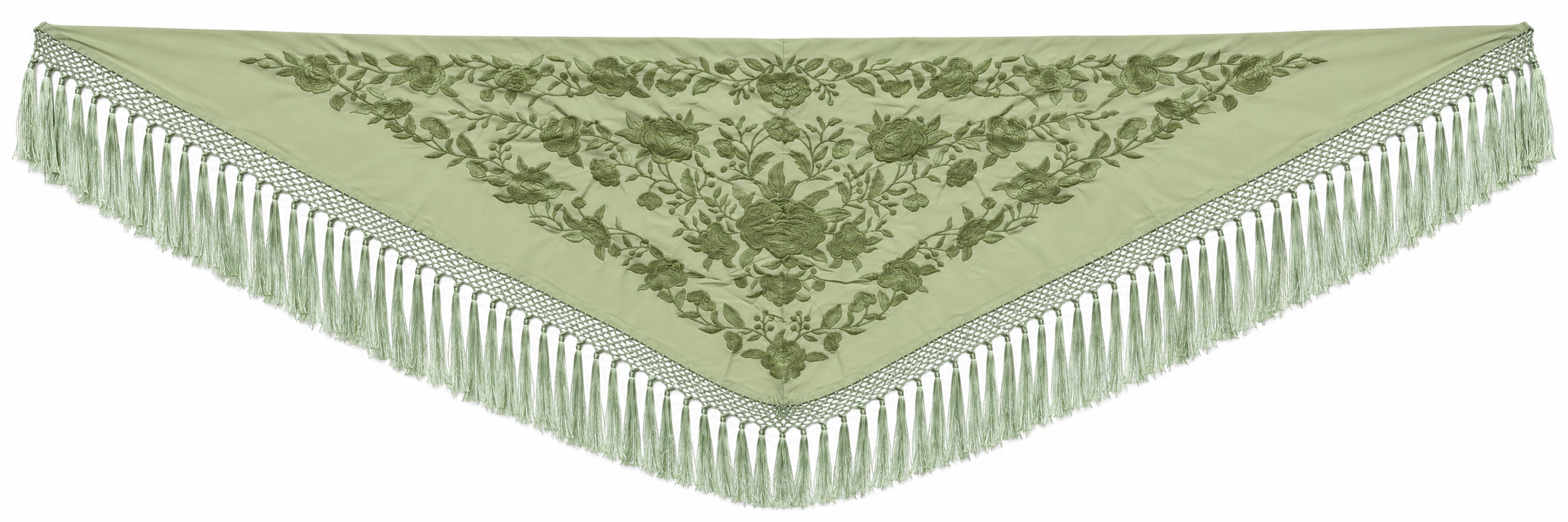 Mantoncillo Monocolor Bordado Peonias