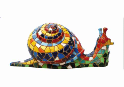 Mosaïc Snail Gaudi. 11cm