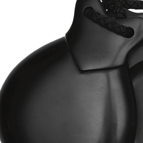 Black Fiberglass Semi-Professional Concert Castanets with V-shaped ear By Castañuelas del Sur