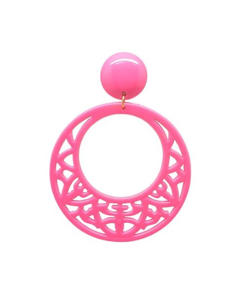 Pendientes de Flamenca Aros Grandes Redondos Labrados. Ref. 18052RS